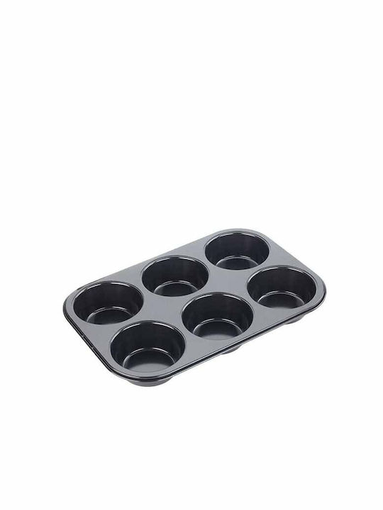 Homestyle Formă de Patiserie pentru Cupcakes/Muffins din Aluminiu 6 Locuri 26x18buc 1buc
