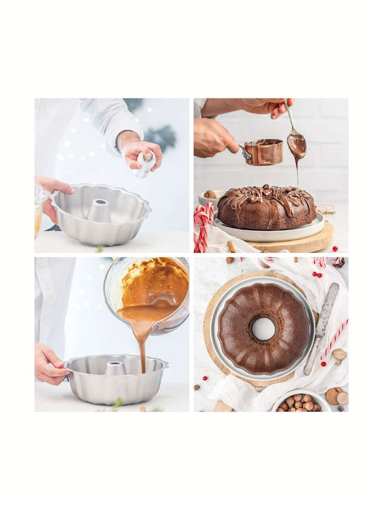 Decora Formă de Patiserie pentru Chec Rotund din Aluminiu 27x27x8.5buc 1buc