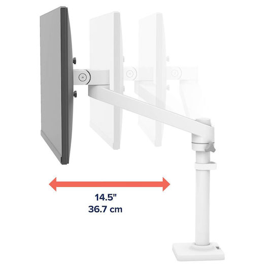 Ergotron NX Series Επιτραπέζια Βάση Οθόνης έως 34" Λευκή