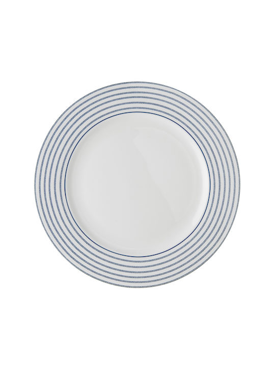 Laura Ashley Плато Candy Stripe 30cm Сервизна Плато от Порцелан Син с Диаметър 30бр 1бр