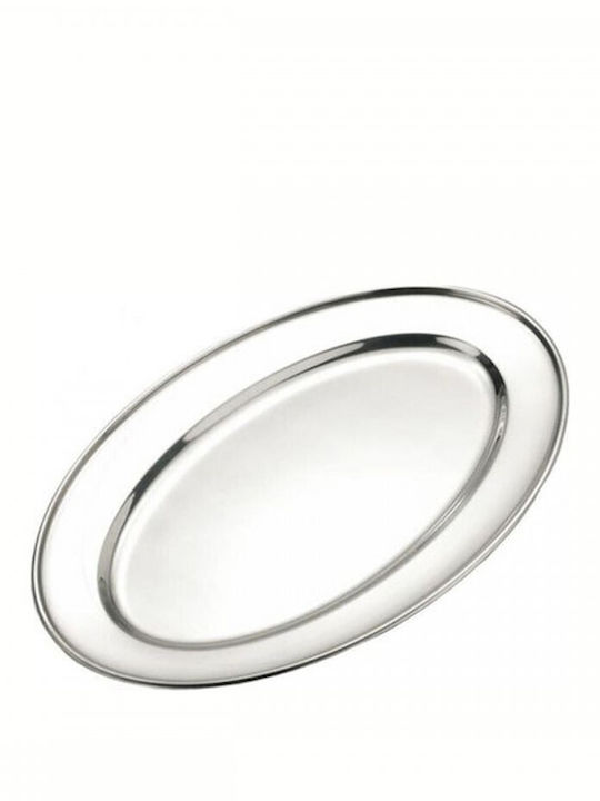 Novatex Oval Stainless Steel Serving Platter Silver 30cm