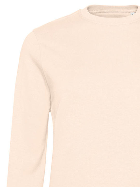 B&C Set In Women's Long Sleeve Promotional Sweatshirt Pale Pink