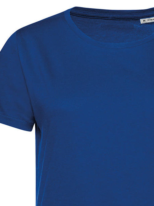 B&C E150 Women's Short Sleeve Promotional T-Shirt Royal Blue