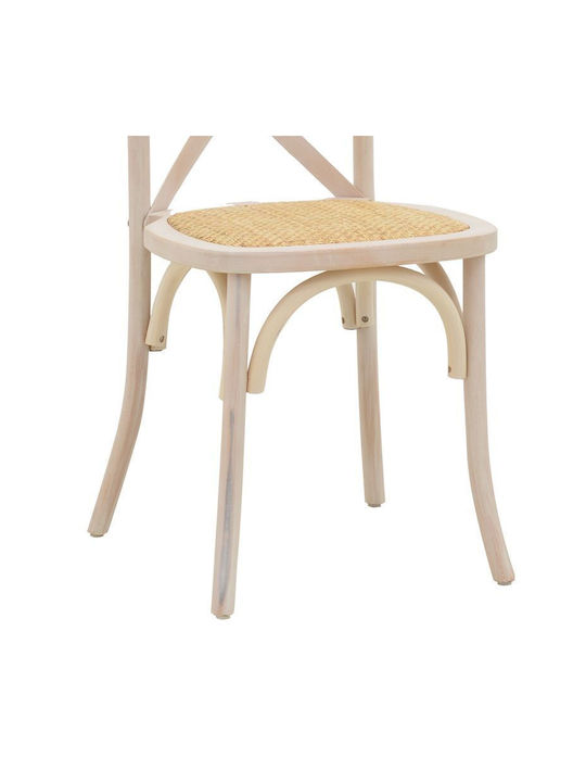 Dylon Καρέκλα Καφενείου Ξύλινη White Wash 48x52x89εκ.