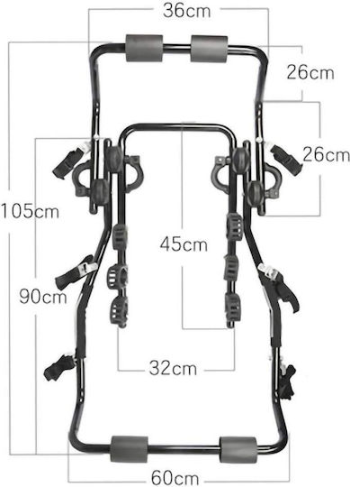 Basis Fahrradträger für 3 Fahrräder SJ-541