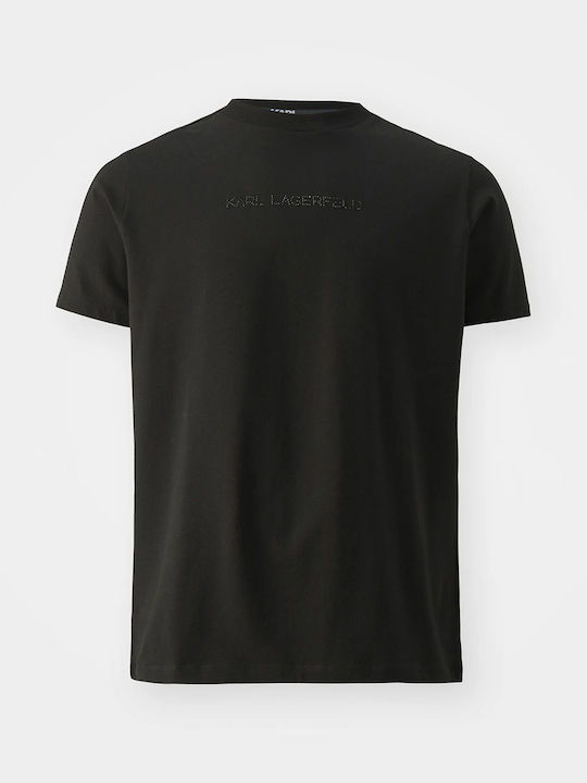 Karl Lagerfeld Herren Kurzarmshirt Schwarz