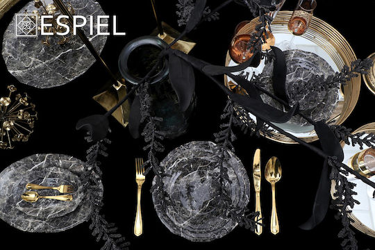 Espiel Marble Сервизна Плато от Порцелан Черен 33x33бр 2бр