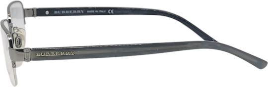 Burberry Metal Eyeglass Frame Gray BE1098 1003