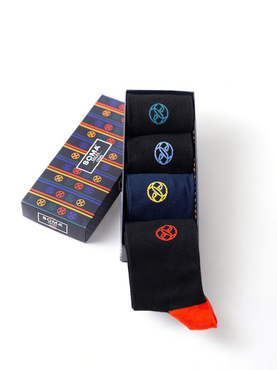Closet22 Herren Gemusterte Socken Mehrfarbig 4Pack