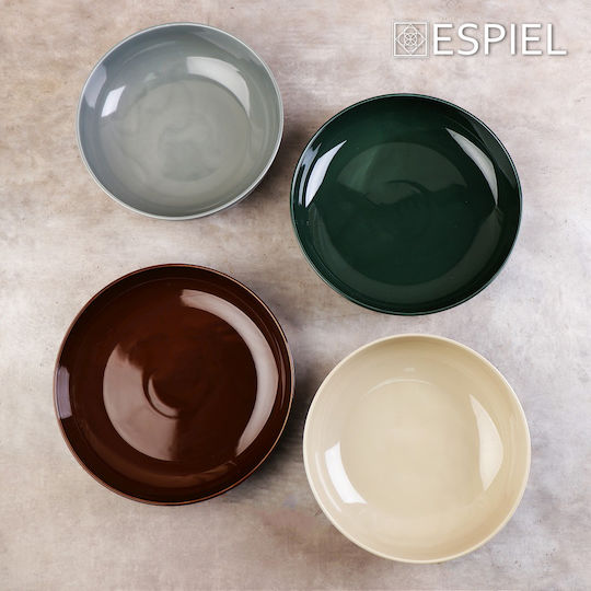 Espiel Terra Σαλατιέρα Κεραμική Πορτοκαλί 28x28x5cm 2τμχ