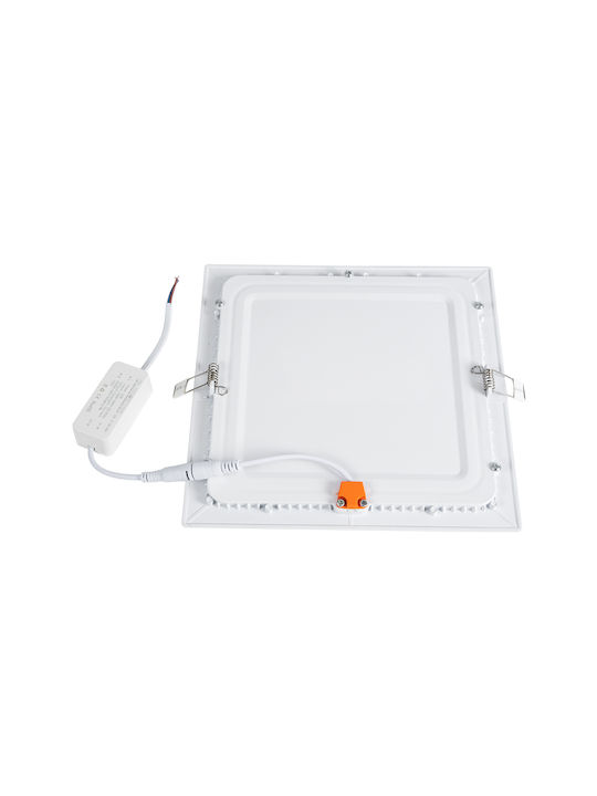 GloboStar Rotund Încastrat Panou LED Putere 20W cu Alb Rece Lumini 22.5x22.5cm.