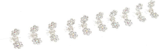Ro-Ro Accessories Украсителни щипки за коса Златист с Цвете / Щраус 10бр