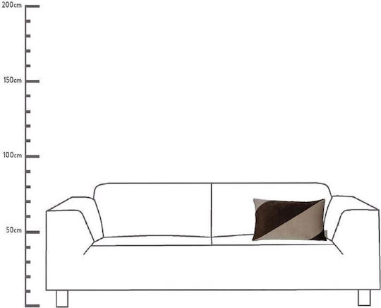 ArteLibre Velvet Multicolour Sofa Cushion 30x50cm