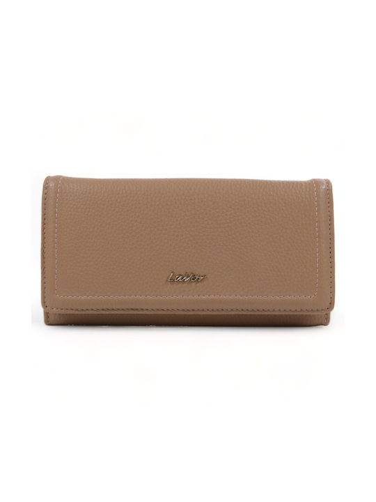 Lavor Large Leather Women's Wallet with RFID Nude