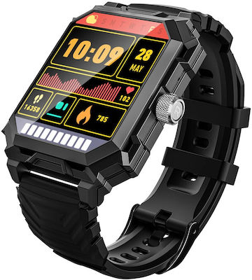 BlitzWolf BW-GTS3 Smartwatch mit Pulsmesser (Schwarz)