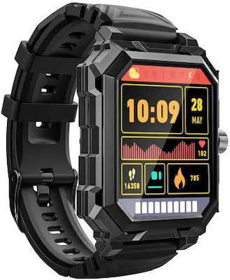 BlitzWolf BW-GTS3 Smartwatch mit Pulsmesser (Schwarz)