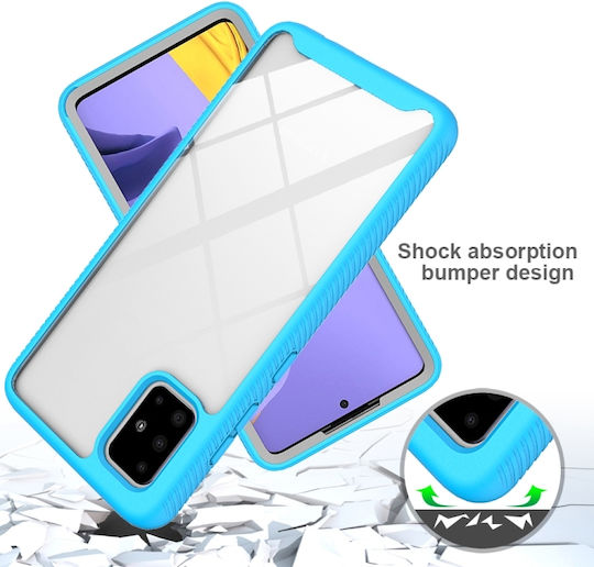 Starry Sky Solid Color Series Shockproof Задна корица Пластмаса / Силикон Черен (Galaxy A31)