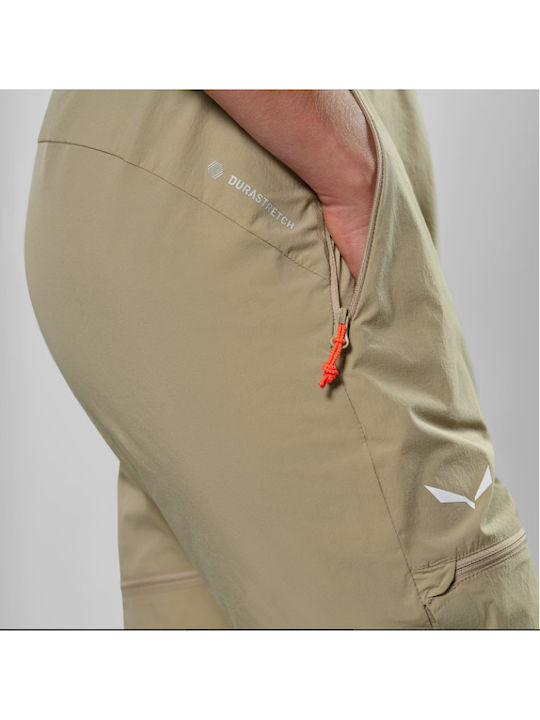 Salewa Talvena Dst Γυναικείο Κοντό Παντελόνι Πεζοπορίας Μπεζ