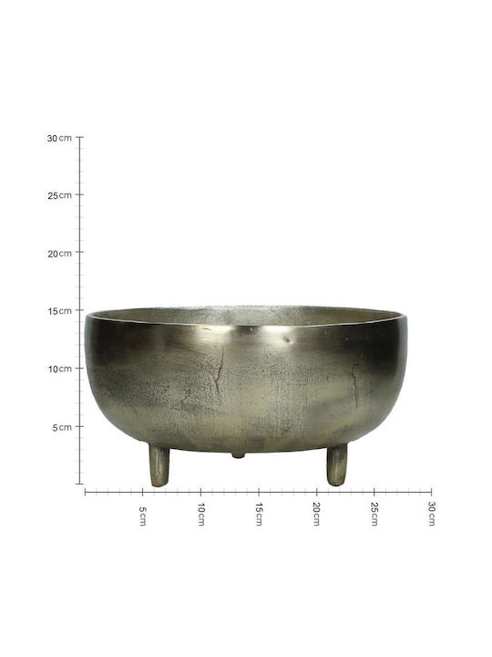 ArteLibre Übertopf Aluminium Gold 27.5x27.5x14.5εκ.
