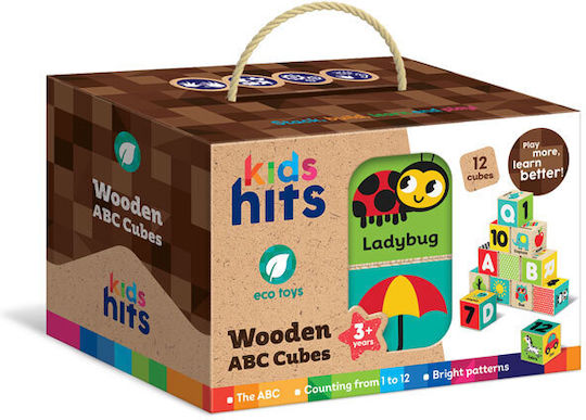 Kids Hits Bildung Bauklötze Englisch aus Holz für 3+ Jahre 12 Stück