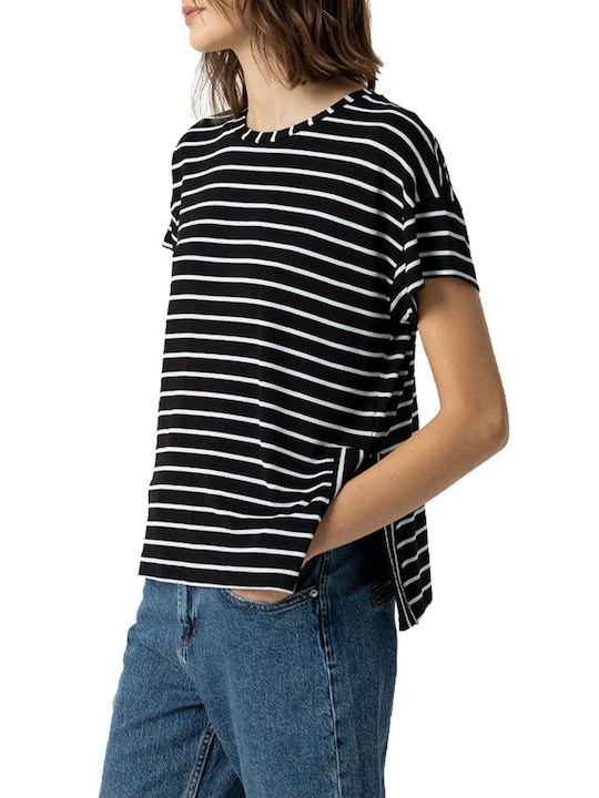 Tiffosi Women's T-shirt Striped Black