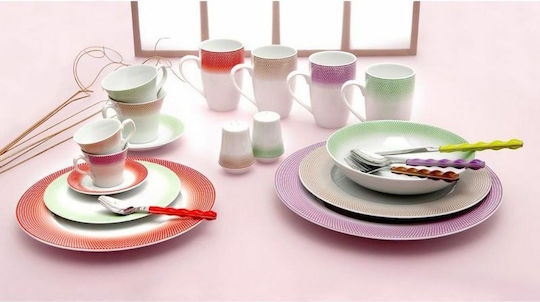 Cryspo Trio Bonito Geschirrset Geschirrset aus Porzellan Red 24.454.30 72Stück