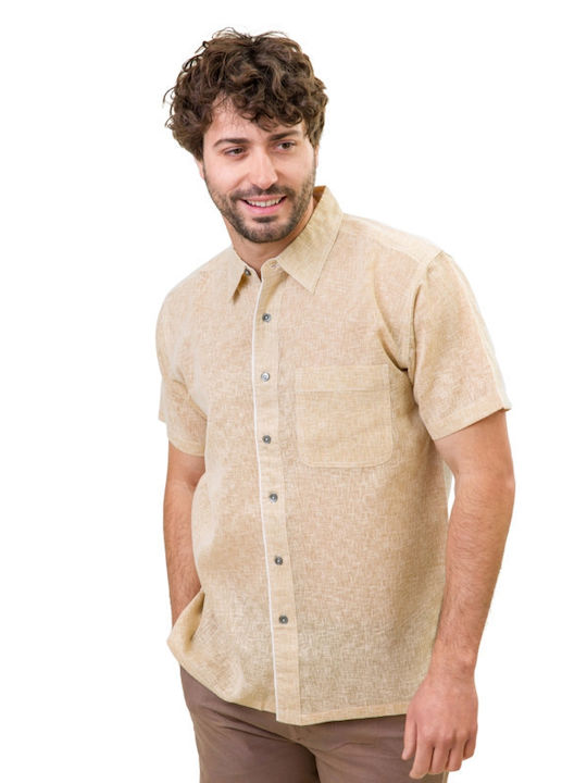 Pronomio Men's Shirt Short Sleeve Cotton Olive