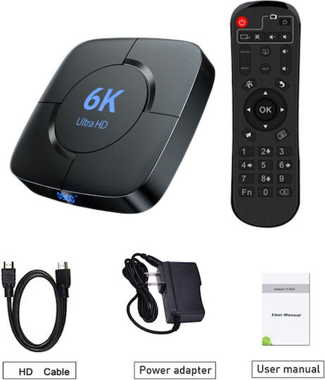 TV Box GEDA005696603AR 6K UHD with WiFi 4GB RAM and 64GB Storage Space with Operating System Android 12.0