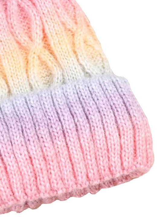 Kinder Mütze Gestrickt Mehrfarbig