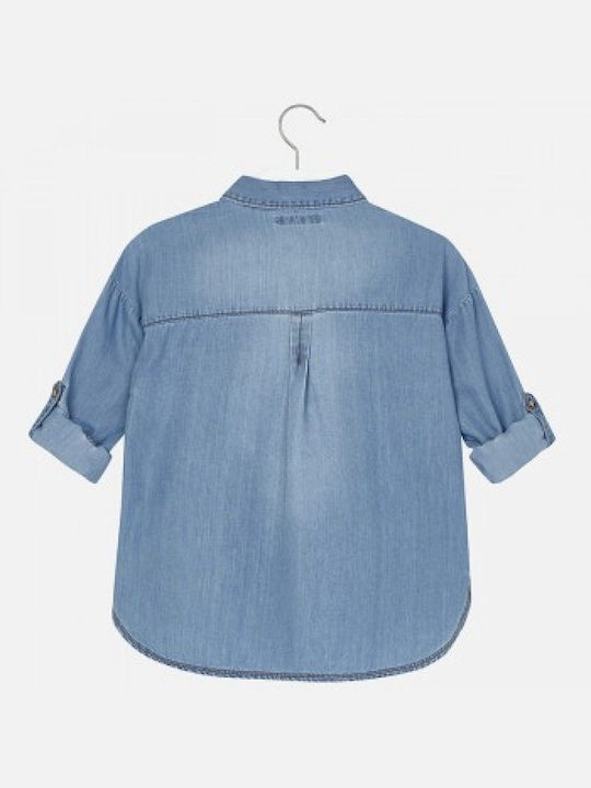 Mayoral Kids Denim Shirt Blue