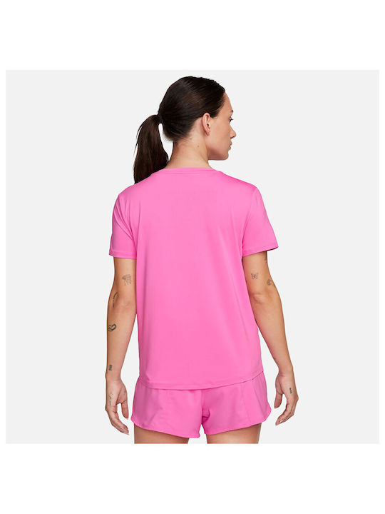 Nike Damen Sportlich Bluse Kurzärmelig Rosa