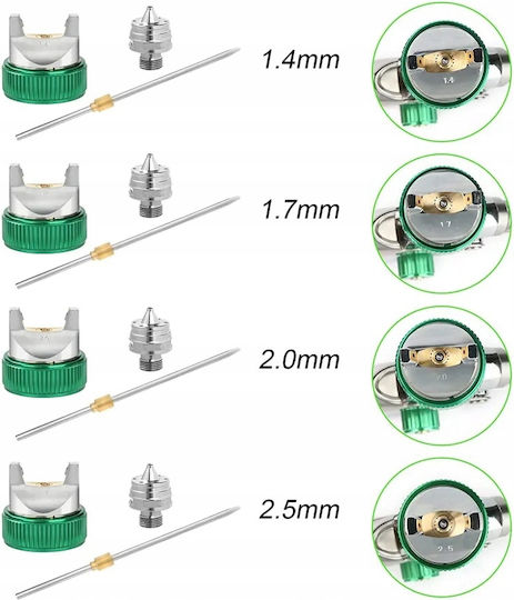 Rosfix Πιστόλι Βαφής Αέρος HVLP Άνω Δοχείου 2.5mm