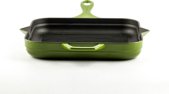 Hosse Solagio Cast Iron Grill Pan with Enamel Coating