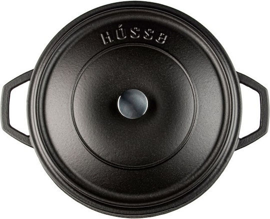 Hosse Solagio Flacher Topf aus Gusseisen 26cm Black Onyx
