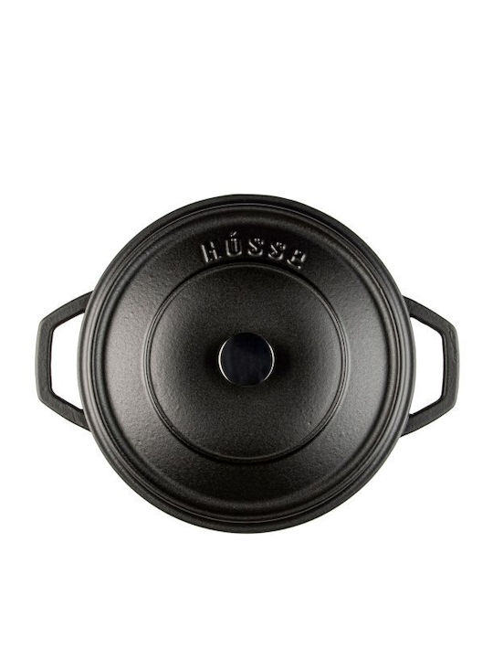 Hosse Solagio Tiefer Topf aus Gusseisen 24cm Black Onyx