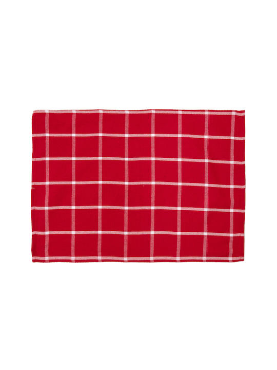 Viopros Tea Towel 100% Cotton In Red Colour 40x60cm 2 Pieces