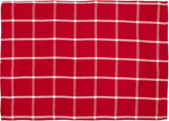 Viopros Tea Towel 100% Cotton In Red Colour 40x60cm 2 Pieces