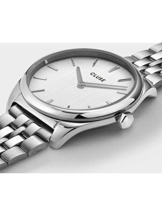 Cluse Damen Uhr mit Silber Metallarmband