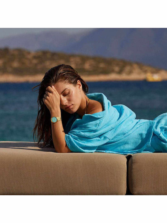 Cluse Feroce Petite Γυναικείο Ρολόι 31.5mm Μπαταρίας με Χρυσό Μεταλλικό Μπρασελέ