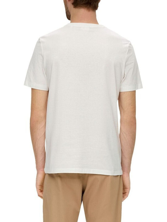 S.Oliver Men's Short Sleeve T-shirt White