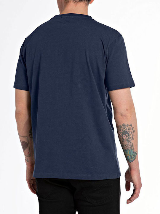 Replay Herren T-Shirt Kurzarm BLUE