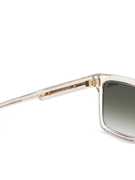 Carrera Men's Sunglasses with Transparent Horn-Rimmed Frame and Grey Gradient Lens 02/S 35J/9K