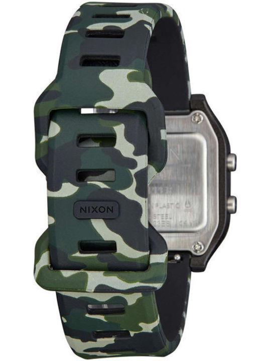 Nixon Digital Men's Watch 36.5mm Chronograph Battery with Rubber Strap