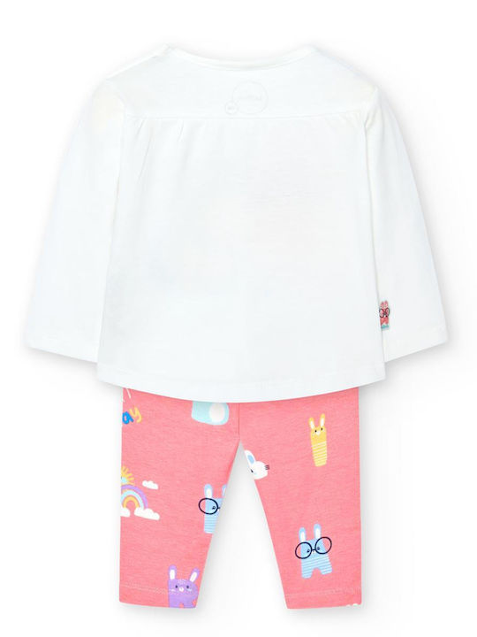 Boboli Kinder Set mit Leggings 2Stück Off-white