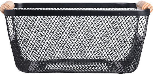 Estia Bamboo Essentials Καλάθι Αποθήκευσης Μαύρο 24x17x11cm
