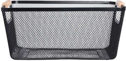 Estia Bamboo Essentials Καλάθι Αποθήκευσης Μαύρο 35x23x16cm
