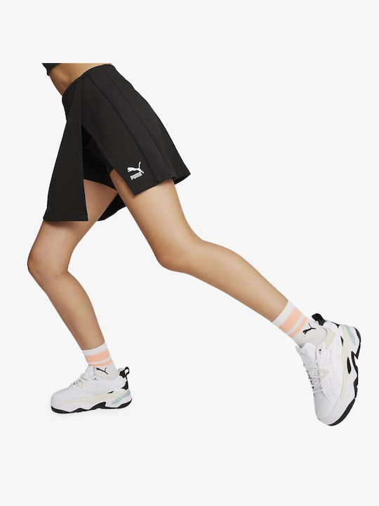 Puma Frauen Rock-Shorts Hohe Taille in Schwarz Farbe