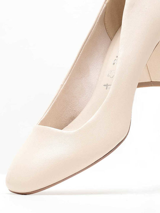 Tamaris Leather Beige Heels