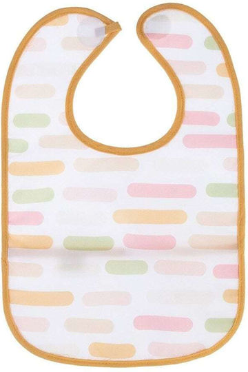 Baby Jem Bib Fabric with Pocket Pastel Stripes
