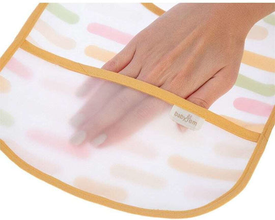 Baby Jem Bib Fabric with Pocket Pastel Stripes